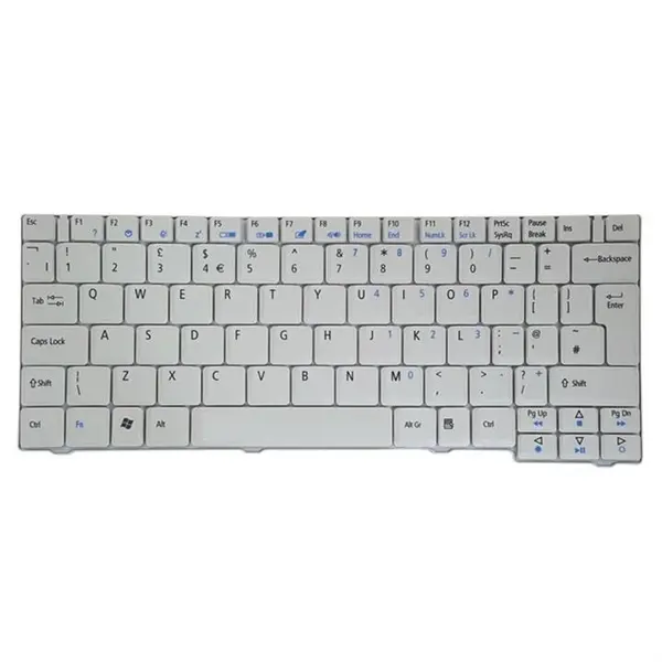 کیبرد لپ تاپ ایسر Aspire 2920 Keyboard Laptop ACER White 2920 - 3