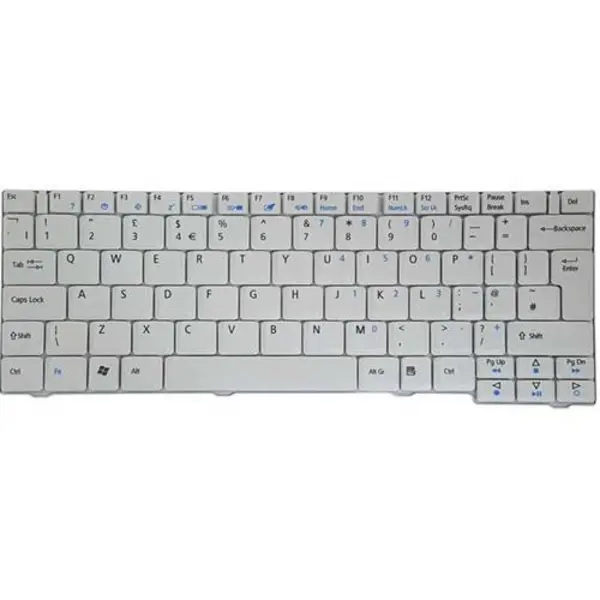 کیبرد لپ تاپ ایسر Aspire 2920 Keyboard Laptop ACER White 2920 - 4