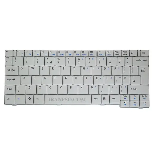 کیبرد لپ تاپ ایسر Aspire 2920 Keyboard Laptop ACER White 2920 - 2