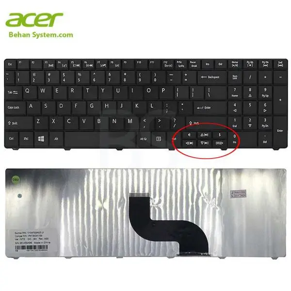 کیبورد لپ تاپ ایسر مدل Aspire E1-521 Acer Aspire E1-521 Notebook Keyboard - 4