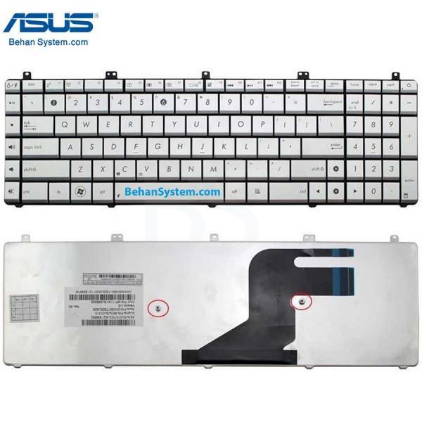 کیبورد لپ تاپ ایسوس  Asus Laptop keyboard N75 Keyboard Asus N55, N57, N75 Silver