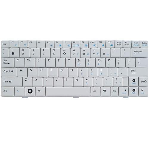 کیبورد لپ تاپ ایسوس Eee PC 1005-1004 سفید-بدون فریم فلت پهن ASUS Eee PC 1004 1005 Frame Notebook Keyboard