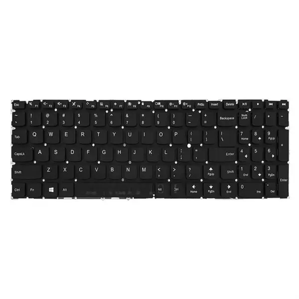 کیبرد لپ تاپ لنوو Ideapad 300 -اینترکوچک بدون فریم Ideapad 300 Black Laptop Keyboard - 4