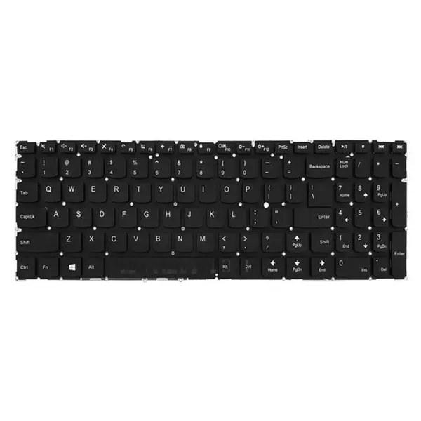 کیبرد لپ تاپ لنوو Ideapad 300 -اینترکوچک بدون فریم Ideapad 300 Black Laptop Keyboard - 2