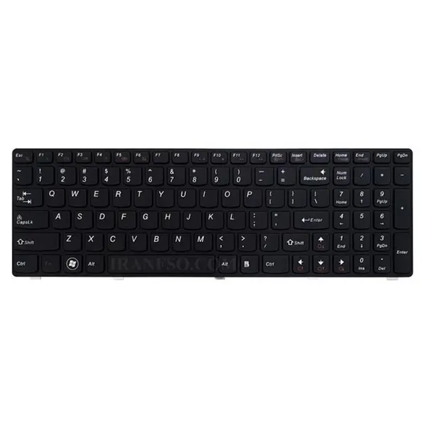 کیبرد لپ تاپ لنوو IdeaPad B570-B590 -با فریم - 4