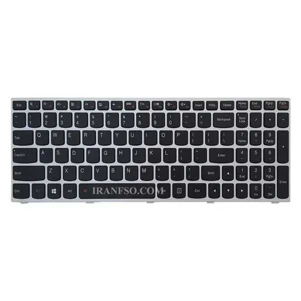 کیبرد لپ تاپ لنوو IdeaPad G50-70 -با بک لایت-با فریم نقره ای - 2