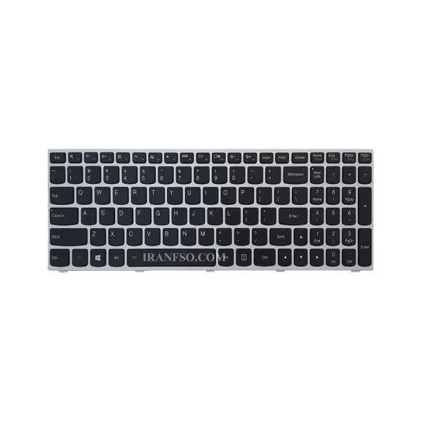 کیبرد لپ تاپ لنوو IdeaPad G50-70 -با بک لایت-با فریم نقره ای - 3