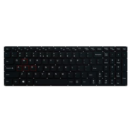 کیبرد لپ تاپ لنوو IdeaPad Y700 مشکی-با بک لایت-بدون فریم IdeaPad Y700 Laptop Keyboard