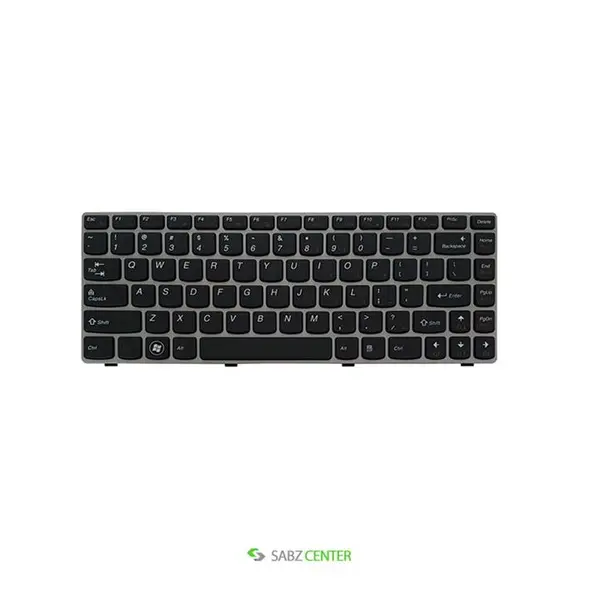 کیبورد لپ تاپ لنوو IdeaPad Z360 -با فریم نقره ای Lenovo Keyboard Laptop IdeaPad Z360