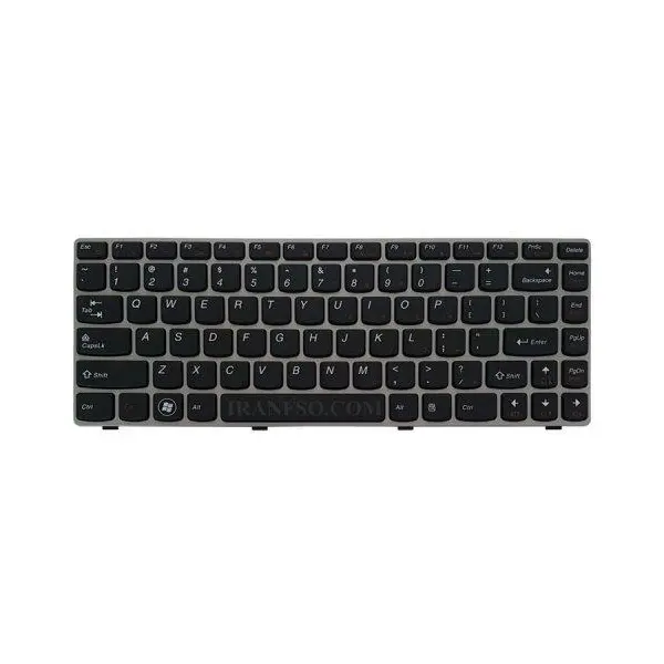 کیبورد لپ تاپ لنوو IdeaPad Z360 -با فریم نقره ای Lenovo Keyboard Laptop IdeaPad Z360