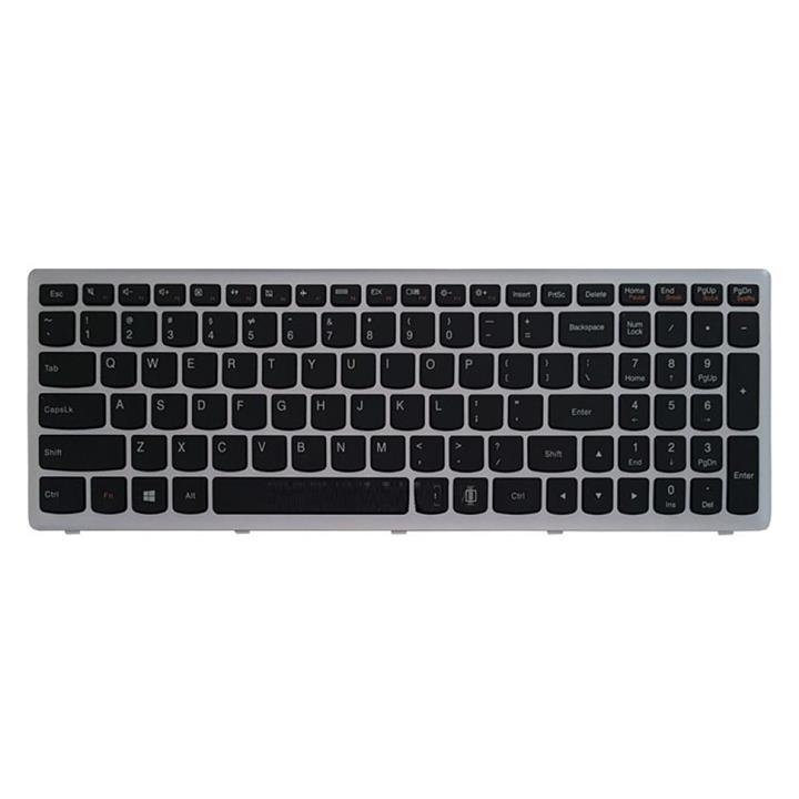 کیبرد لپ تاپ لنوو IdeaPad Z500 مشکی-با فریم نوک مدادی IdeaPad Z500 Laptop Keyboard