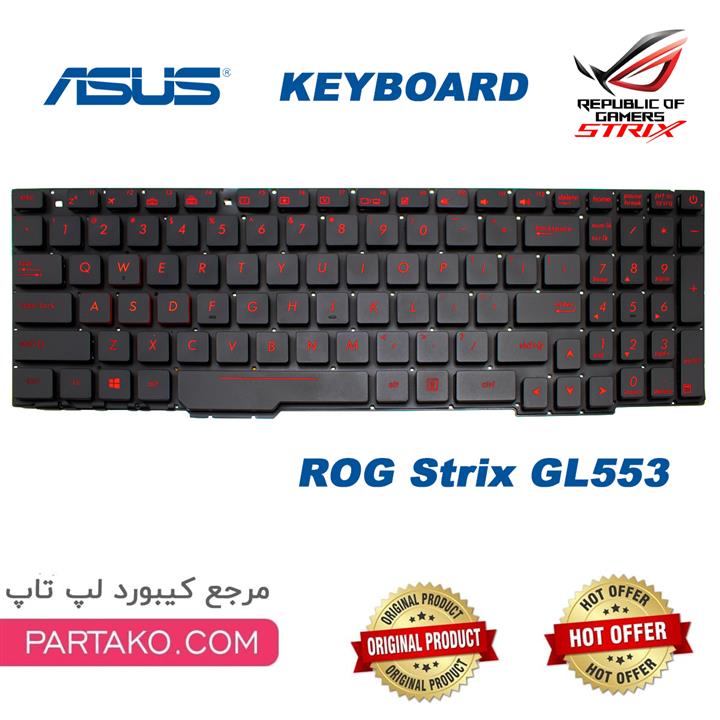 کیبورد لپ تاپ ایسوس Laptop Keyboard Asus GL553