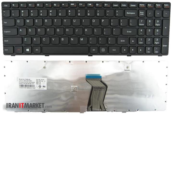 کیبورد لپ تاپ لنوو Lenovo laptop keyboard G710 مشکی-بافریم