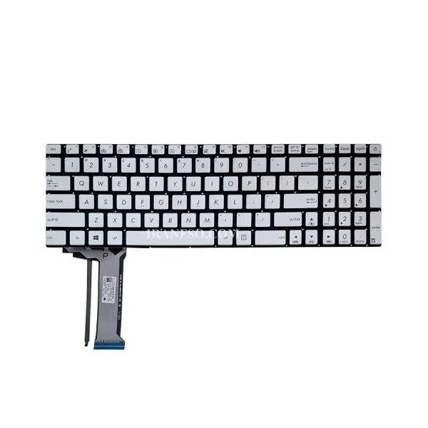 کیبرد لپ تاپ ایسوس N551-N552 نقره ای-اینترکوچک با بک لایت-بدون فریم - 4