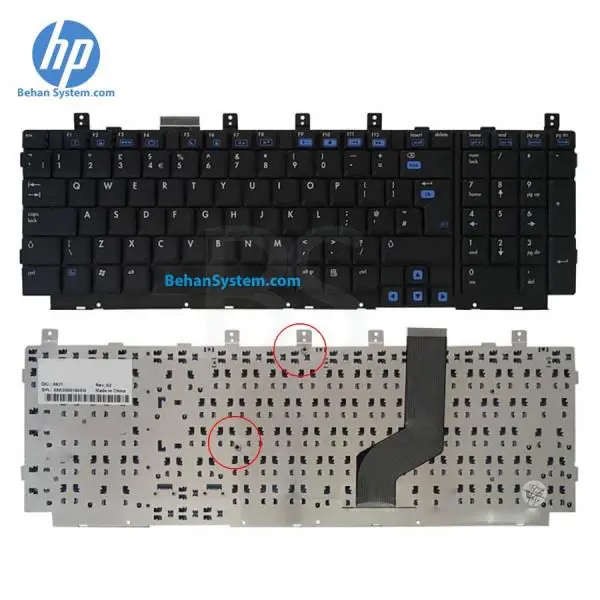 کیبورد لپ تاپ اچ پی Pavilion DV8000 HP Keyboard Laptop Hp Pavilion DV8000 - 3