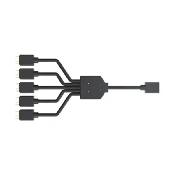تبدیل نورپردازی کولرمستر مدلRGB 1-TO-5 SPLITTER طول 58 سانت COOLER MASTER ADDRESSABLE RGB 1-TO-5 SPLITTER CABLE - 2