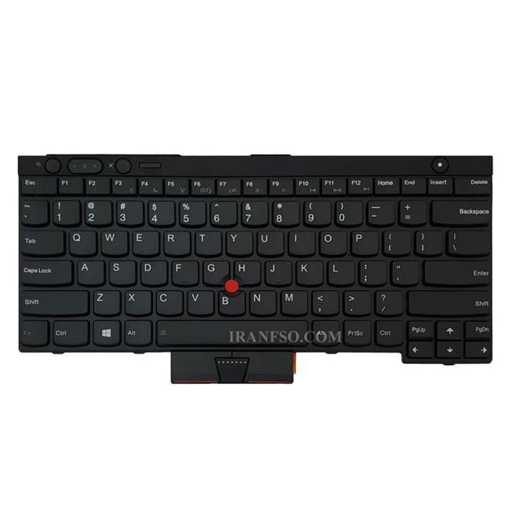 کیبرد لپ تاپ لنوو ThinkPad T430 مشکی-باموس و فریم به همراه کلید پاور