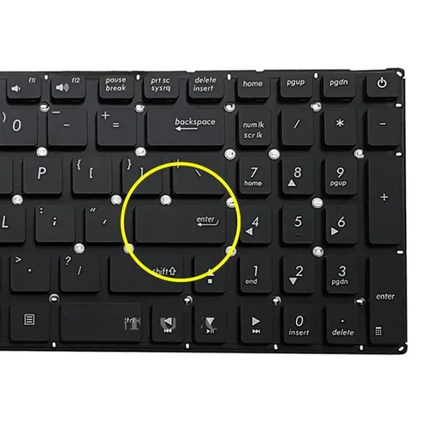 کیبورد لپ تاپ ایسوس X۵۴۰ اینترکوچک بدون فریم ASUS X540 Notebook Keyboard - 3