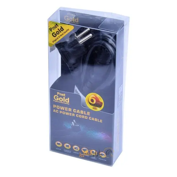 کابل برق سه پین منبع تغذیه کامپیوتر ای پی نت مدلLaptop Gold طول 1.5 متر Pnet Laptop Gold 3-Pin Power Cable 1.5M - 4