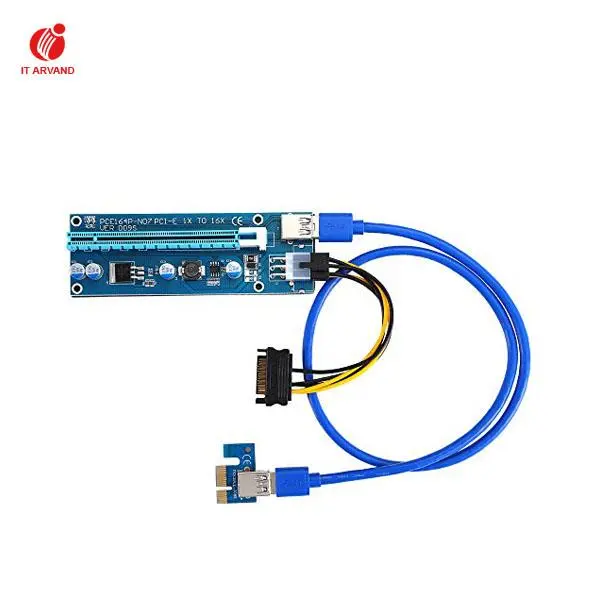 رایزر گرافیک تبدیل PCI EXPRESS X1 به X16 مدل 009s 009s PCI EXPRESS X1 to X16 GRAPHIC RISER - 2