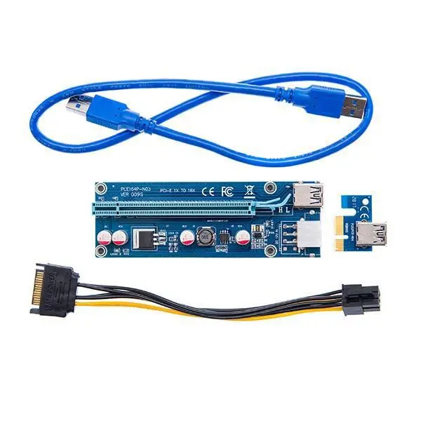 رایزر گرافیک تبدیل PCI EXPRESS X1 به X16 مدل 009s 009s PCI EXPRESS X1 to X16 GRAPHIC RISER - 3