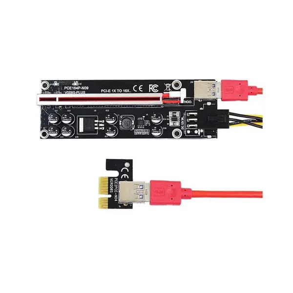 سایر لوازم جانبی کامپیوتر و لپ تاپ رایزر کارت گرافیک تبدیل PCI EXPRESS X1 به X16 مدل V009S-PLUS - 2