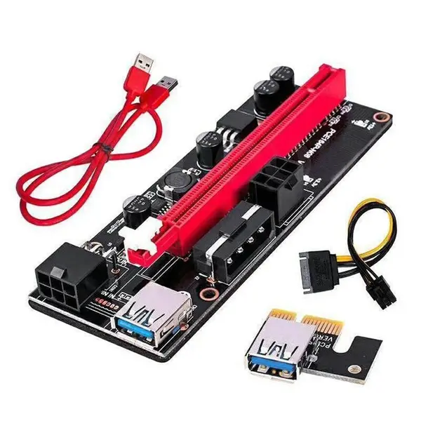رایزر RISER 009s Black RISER 010S PLUS 8 Capacitors PCI EXPRESS X1 to X16 GRAPHIC - 5