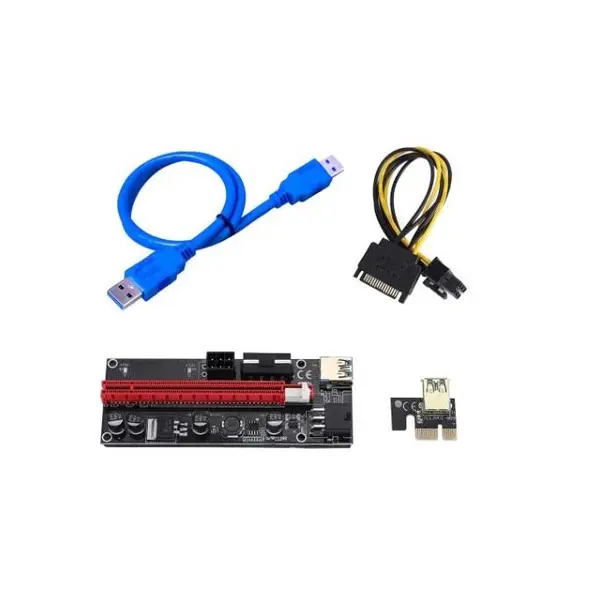 رایزر RISER 009s Black RISER 010S PLUS 8 Capacitors PCI EXPRESS X1 to X16 GRAPHIC - 2
