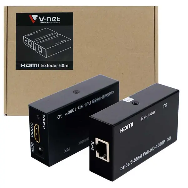 سایر لوازم جانبی کامپیوتر و لپ تاپ افزایش دهنده طول V-net HDMI 60m - 5