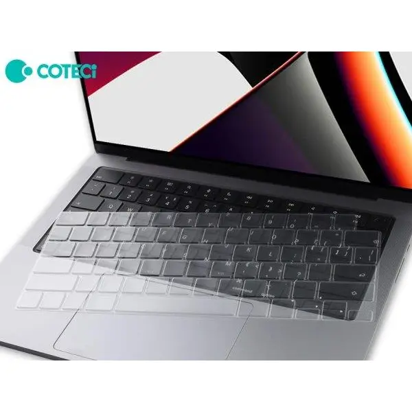 کاور صفحه کلید مک بوک پرو 13 اینچ و مک بوک پرو 16 اینچ کوتتسی MB1036 Coteetci Keyboard skin TPU ultra slim MB1036 " 2019/20 PRO 13/16''