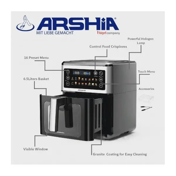 سرخ کن بدون روغن 6.5لیتری عرشیا مدل AF050-2989