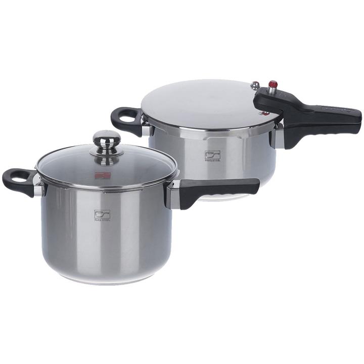 ست زودپز و قابلمه پارس استیل کد 001 Pars Steel Pressure Cooker and Pot Set