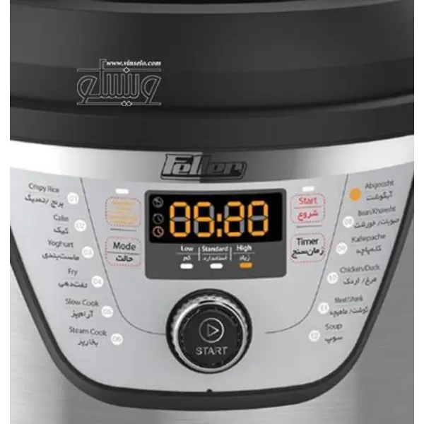 زودپز برقی فلر مدل PC166 Feller Electric Pressure Cooker