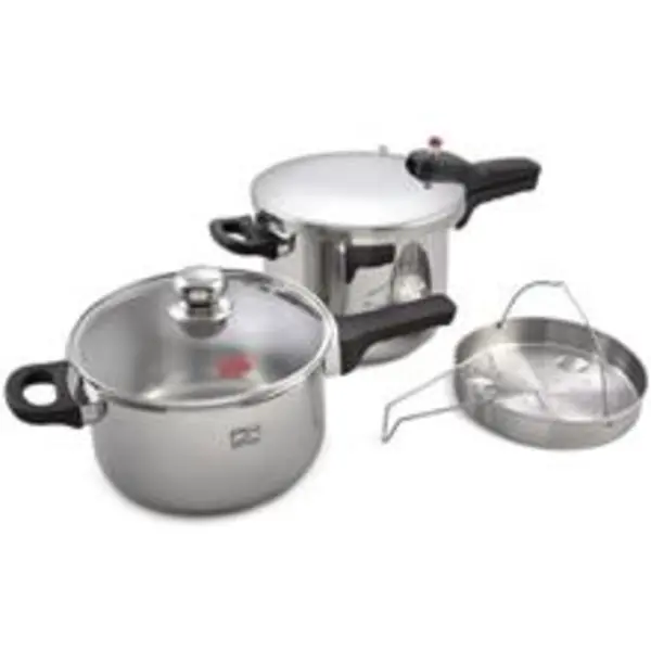 ست قابلمه و زودپز پارس استیل مدل Twain Pars Steel Pressure Cooker And Pot Set - 3