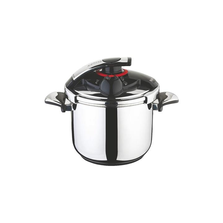 زودپز استیل راسل مدل دلوکس کد R-156 گنجایش 6 لیتر Rasel Delux Pressure Cooker Litre