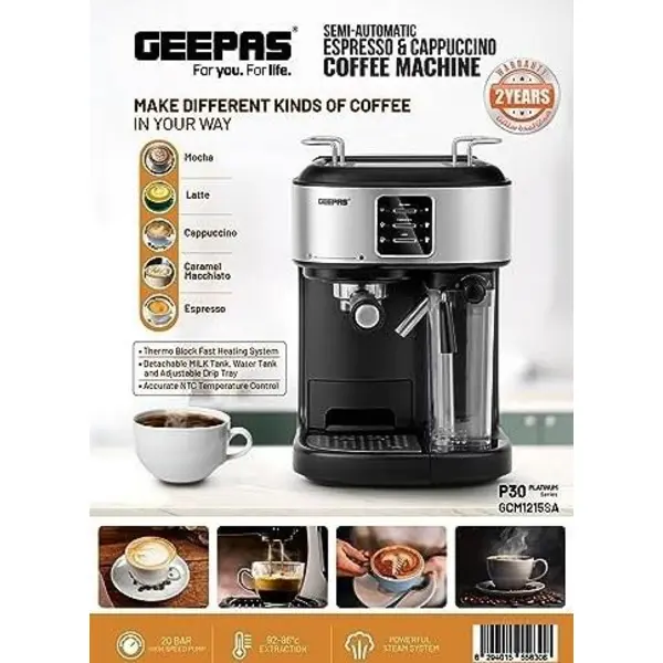 اسپرسو ساز جیپاس Geepas GCM1215SA