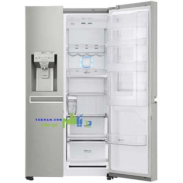 ساید بای نقره ای مدل LG GR-J257CLAV REFRIGERATOR