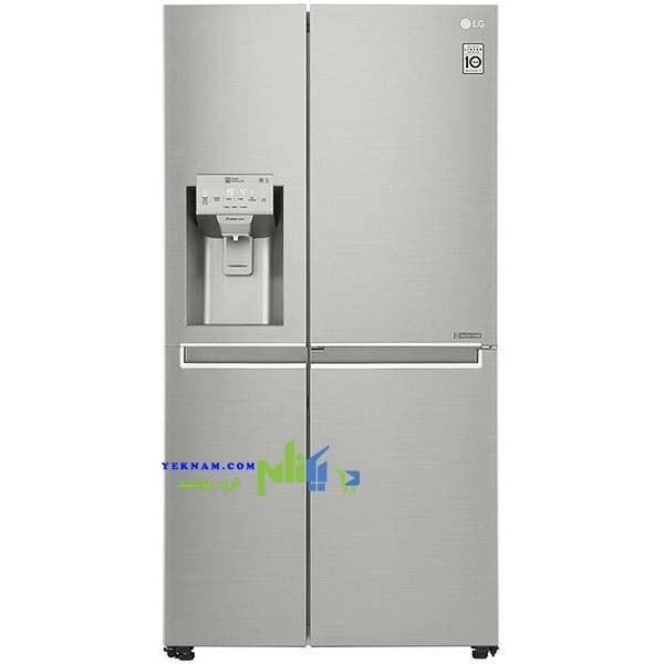 ساید بای نقره ای مدل LG GR-J257CLAV REFRIGERATOR