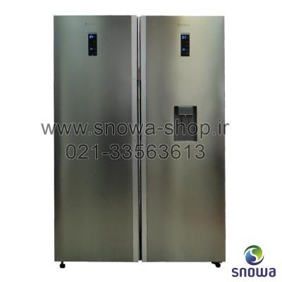 یخچال فریزر دوقلو هایپر اسنوا SN6-1193 Snowa Hyper Twin Side By Refrigerator Stainless Steel