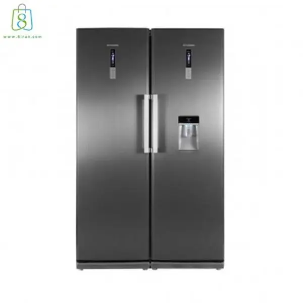 یخچال فریزر دوقلو هیوندای مدل 8061 یخ ساز اتوماتیک سیلور HREF-8061S HFR-8061SA
