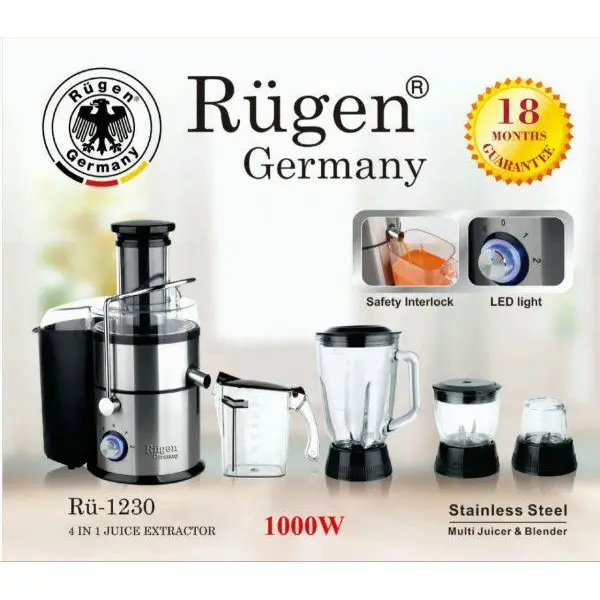 آبمیوه گیری ۴ کاره روگن مدل Rü-1230