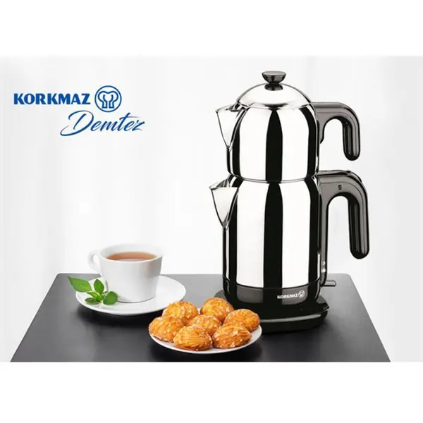 سرویس چای ساز برقی دم تز یاسی کرکماز کد 03-369 Korkmaz Electric Tea Maker