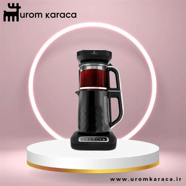 چایساز و قهوه ساز سخنگو کاراجا مدل Caysever Robotea Pro Quartz مشکی/کروم