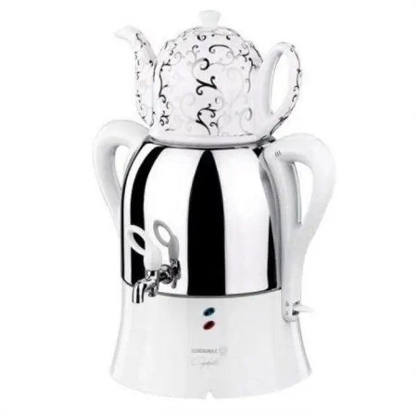 سماور برقی چای کولیک سفید کرکماز 02-342 Korkmaz Samovar