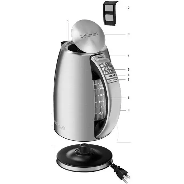 کتری برقی کزینارت مدل CPK18E Cuisinart Kettle Electronic