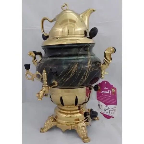 سماور اکسیر طرح سنگ ماربل عدسی Exir (ارسال با باربری و پس کرایه)