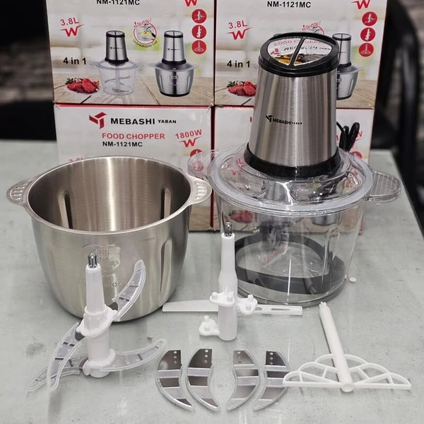 خردکن دو کاسه مباشی ۳.۸ لیتر ۱۸۰۰ وات مدل nm-1121