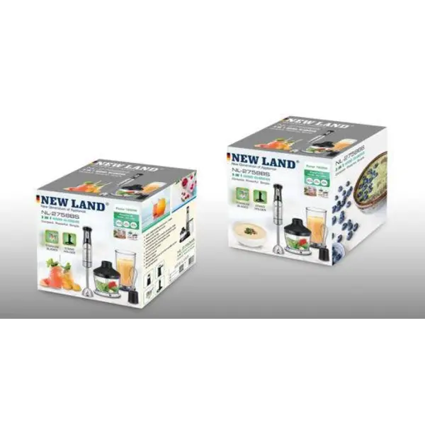 گوشت کوب برقی 3 در 1 نیولند in Hand Blender مدل NL-2758BS