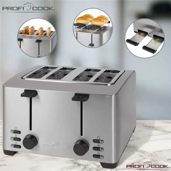 توستر ۴ اسلاید پروفی کوک آلمان ProfiCook PC-TA 1194 anthrazit