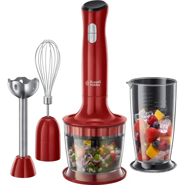 گوشت کوب برقی راسل هابز انگلستان Russell Hobbs Stabmixer Desire 3in1 24700-56 Rasell 3 in 1 Hand Blender, Red, - 3